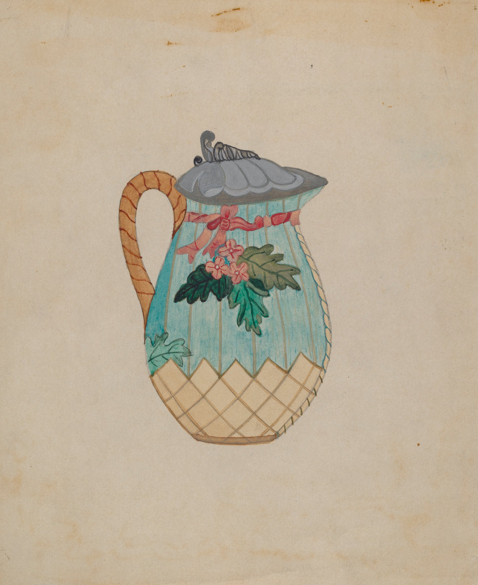 Pitcher by Genevieve Sherlock (American, active c. 1935), 16X12"(A3)Poster Print