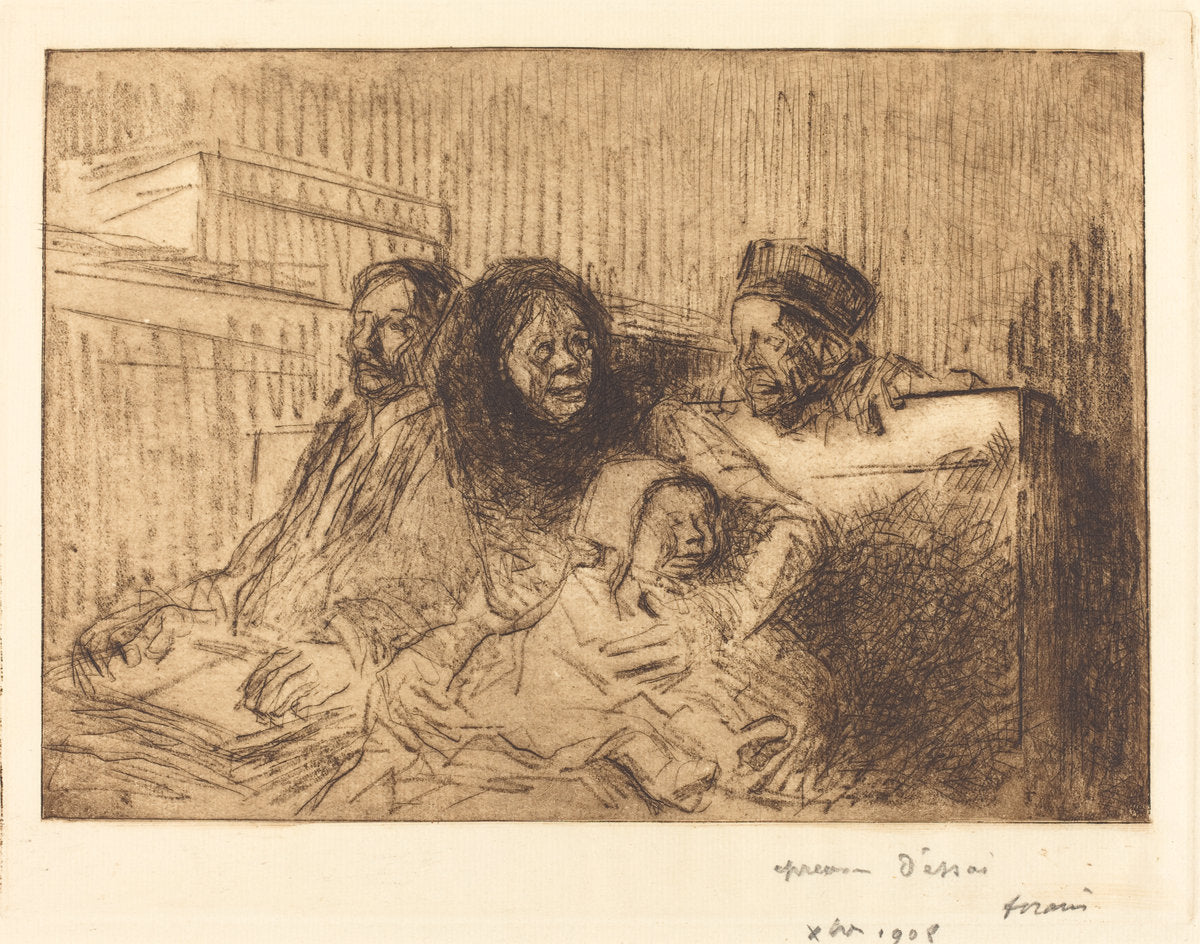 Evidence at the Hearing (second plate) by Jean-Louis Forain (French, 1852 - 1931), 16X12"(A3)Poster Print