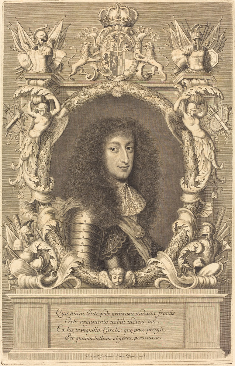 Charles-Emmanuel, Duc de Savoie by Robert Nanteuil after Justus van Verus (French, 1623 - 1678), 16X12"(A3)Poster Print