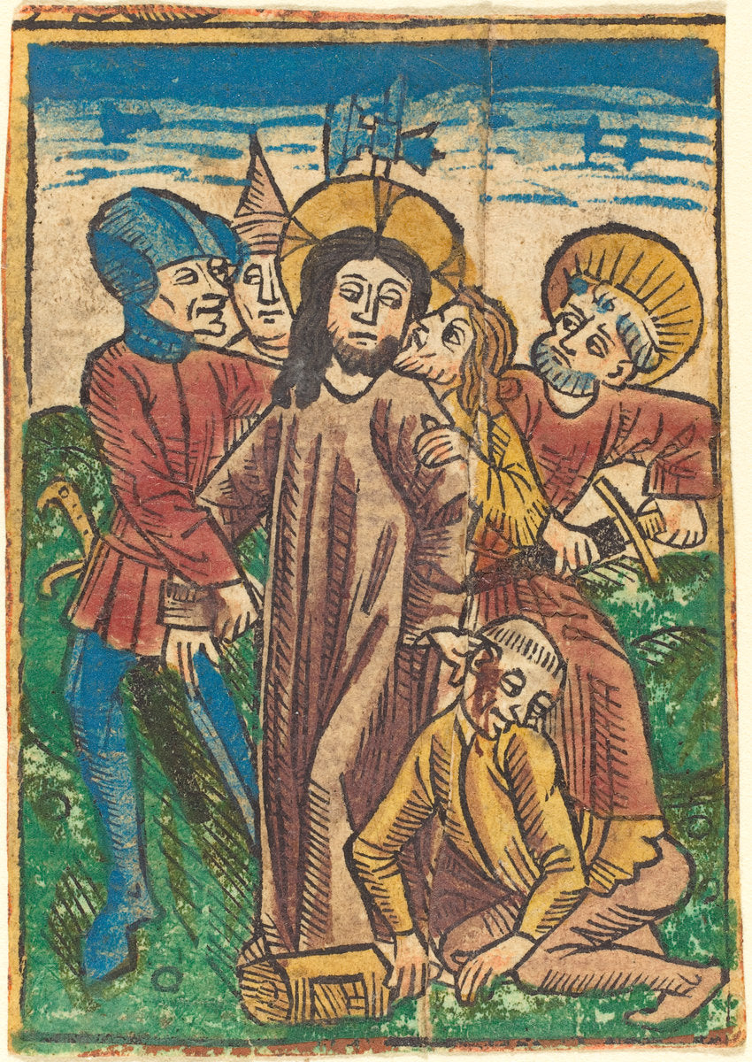 c. 1490 by German 15th Century (Betrayal), 16X12"(A3)Poster Print