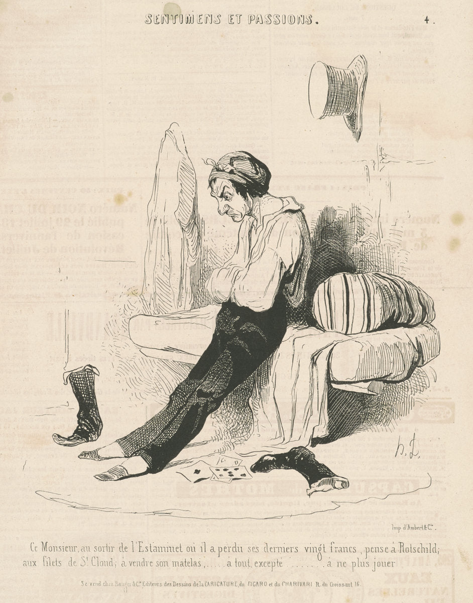 Ce monsieur, au sortier de l'estaminet ... by Honoré Daumier (French, 1808 - 1879), 16X12"(A3)Poster Print