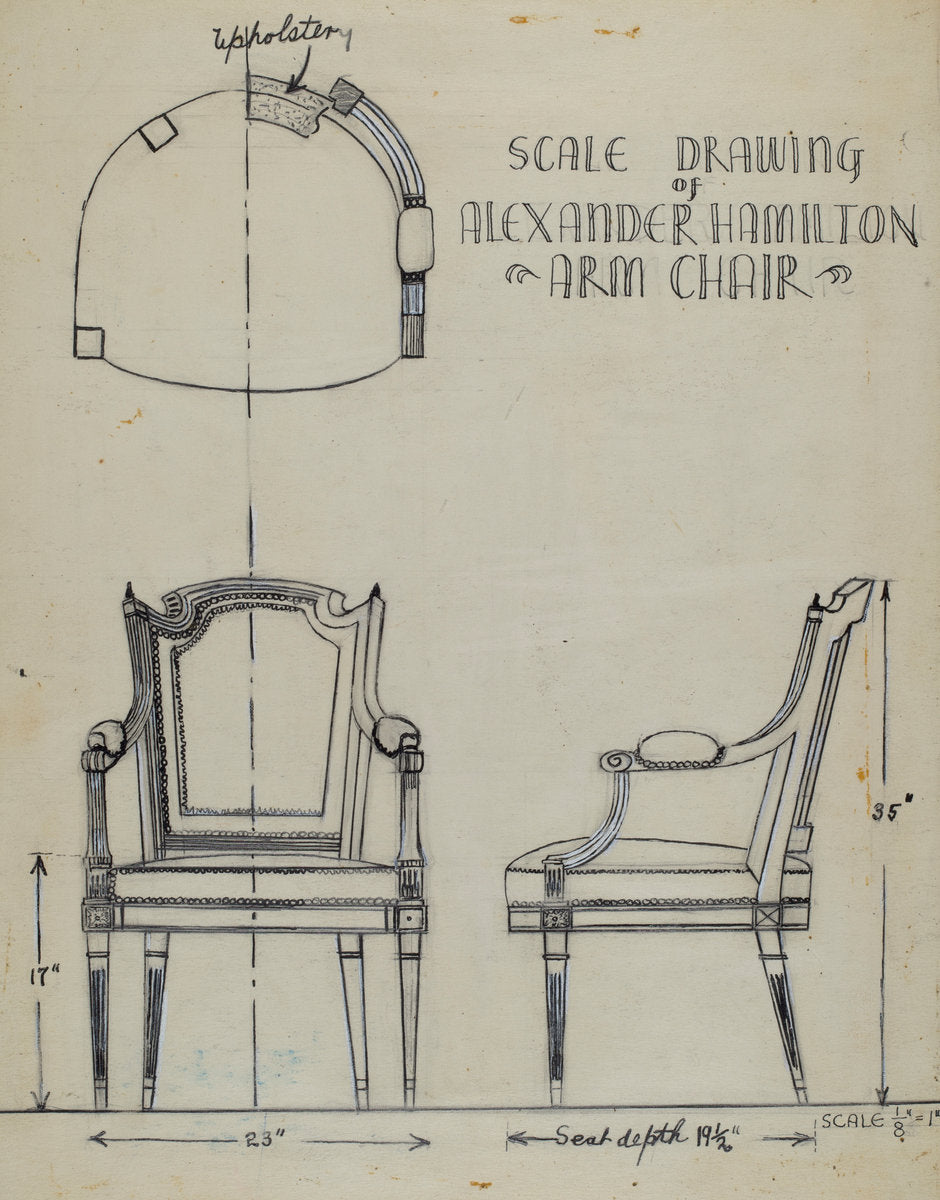 Armchair by Harold Smith (American, active c. 1935), 16X12"(A3)Poster Print