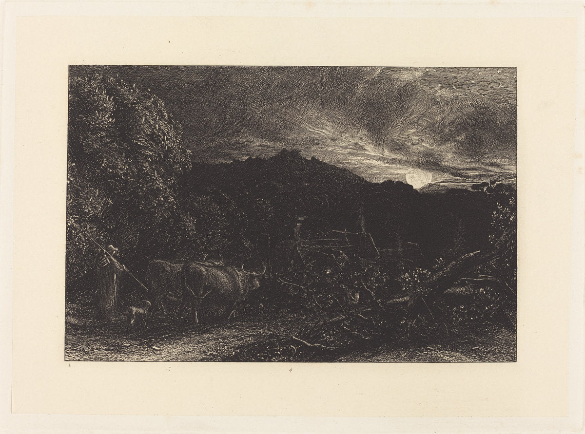 The Weary Ploughman by Samuel Palmer (British, 1805 - 1881), 16X12"(A3)Poster Print