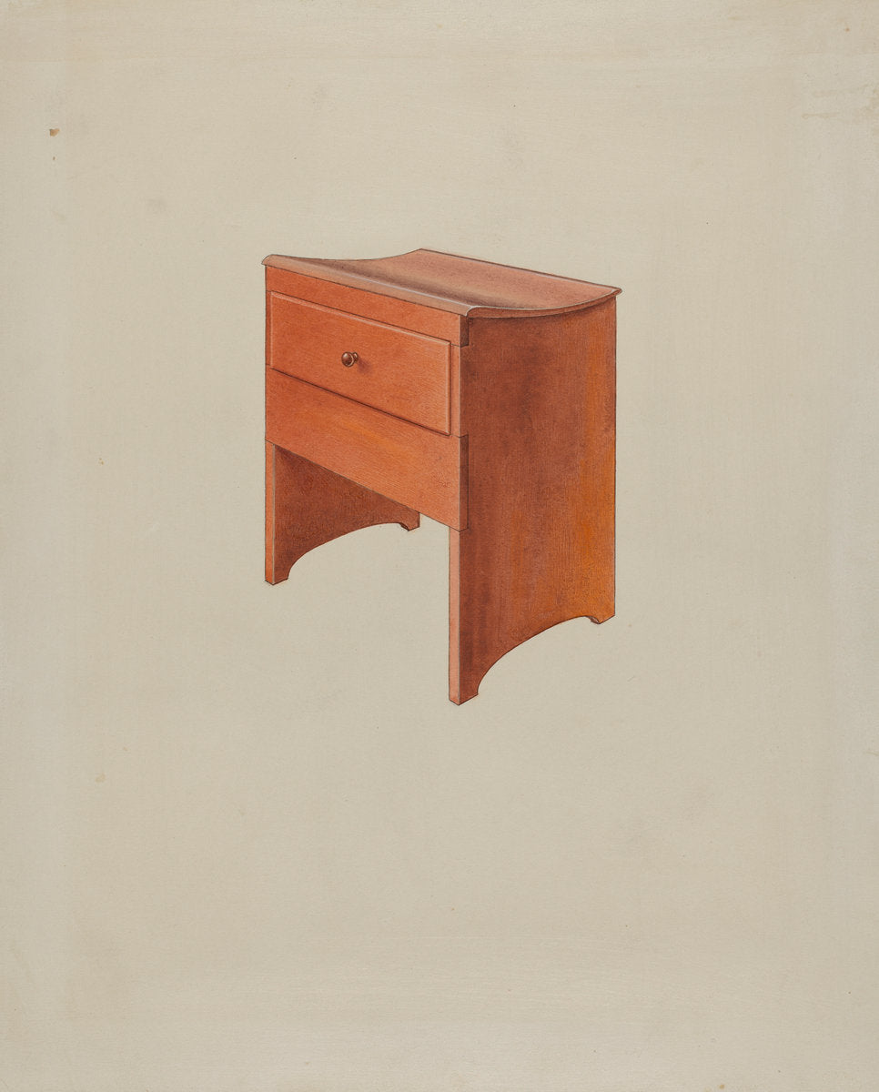 Shaker Loom Stool by Irving I. Smith (American, active c. 1935), 16X12"(A3)Poster Print