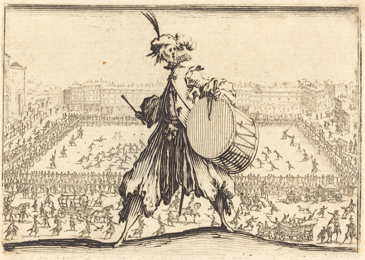 Piazza Santa Croce, Florence by Jacques Callot (French, 1592 - 1635), 16X12"(A3)Poster Print