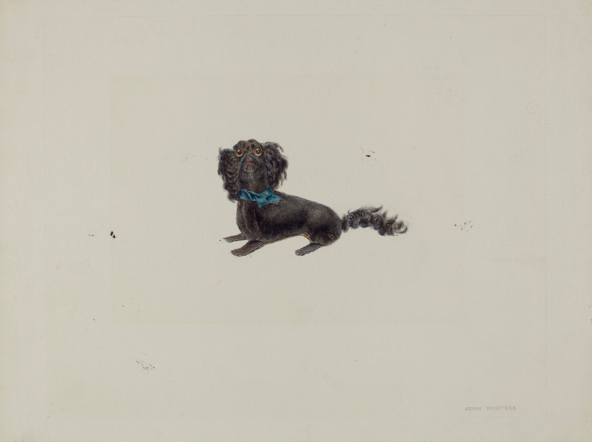 Plush Toy Dog by John Winters (American, active c. 1935), 16X12"(A3)Poster Print