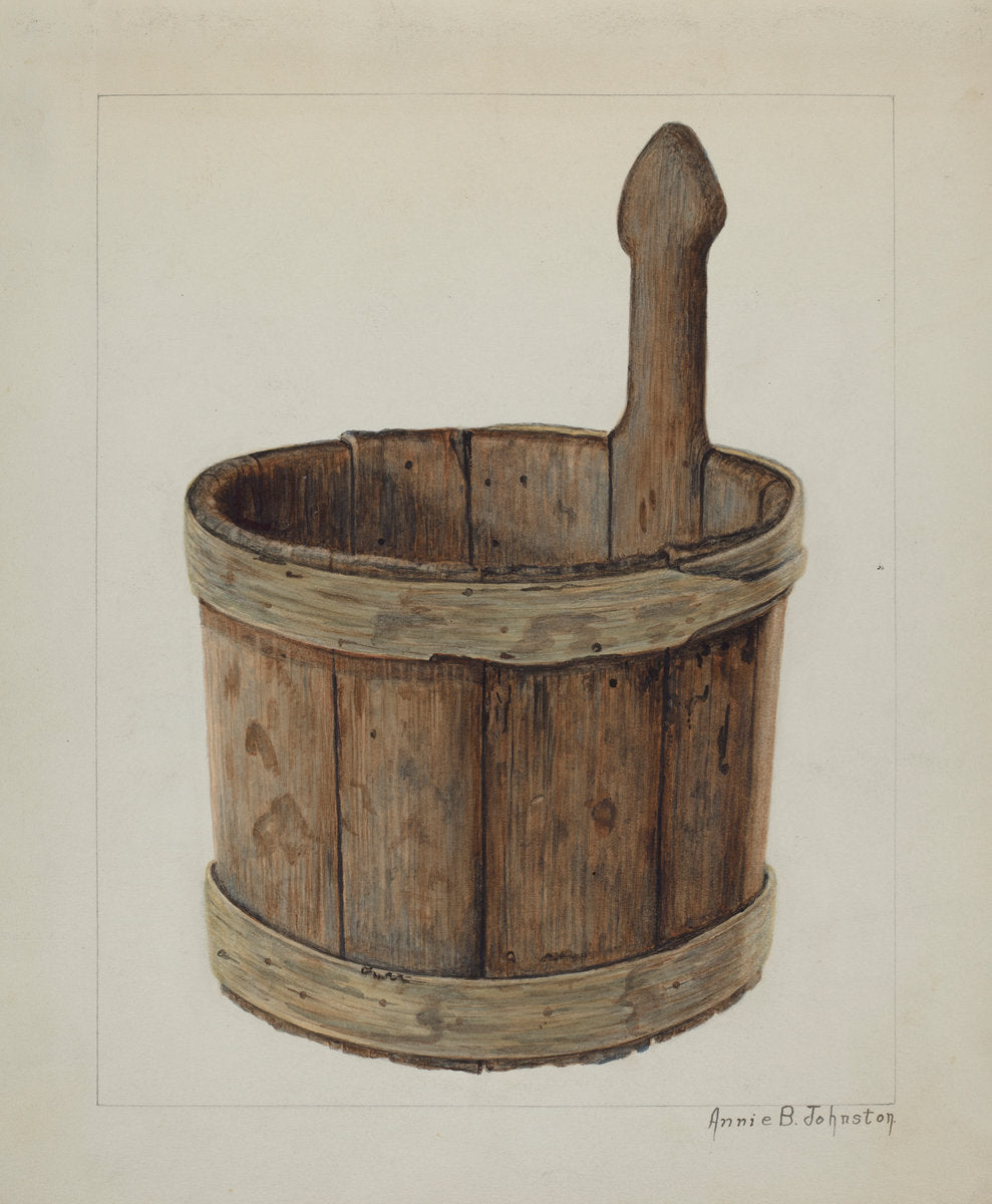 Cedar Piggin by Annie B. Johnston (American, active c. 1935), 16X12"(A3)Poster Print