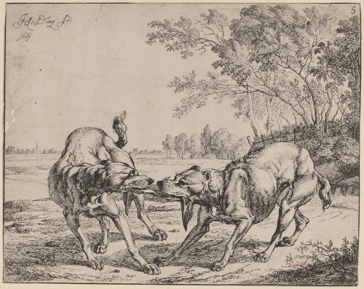 La viande disputé by Jan le Ducq (Dutch, 1636 - 1680), 16X12"(A3)Poster Print