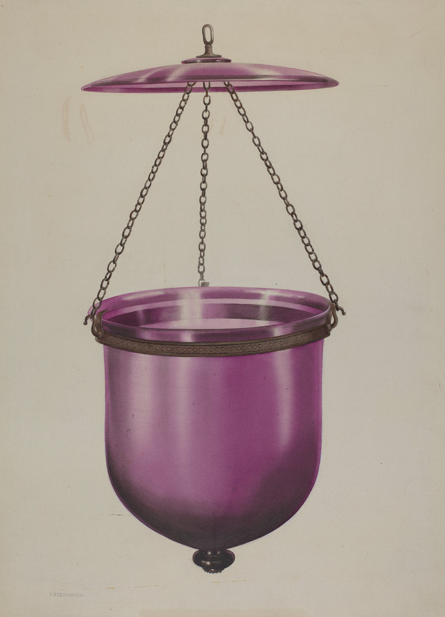 Hanging Lamp by Isidore Steinberg (American, active c. 1935), 16X12"(A3)Poster Print