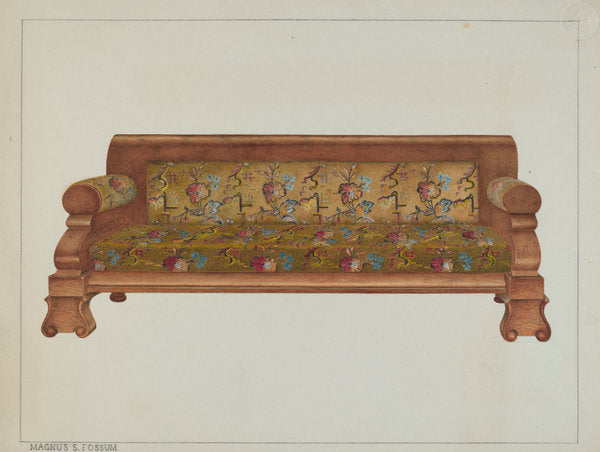 High Back Lounge by Magnus S. Fossum (American, 1888 - 1980), 16X12"(A3)Poster Print