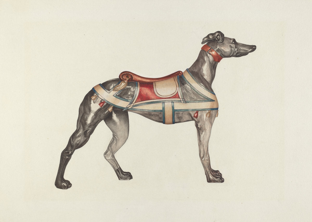 Carousel Dog by Dorothy Handy (American, active c. 1935), 16X12"(A3)Poster Print