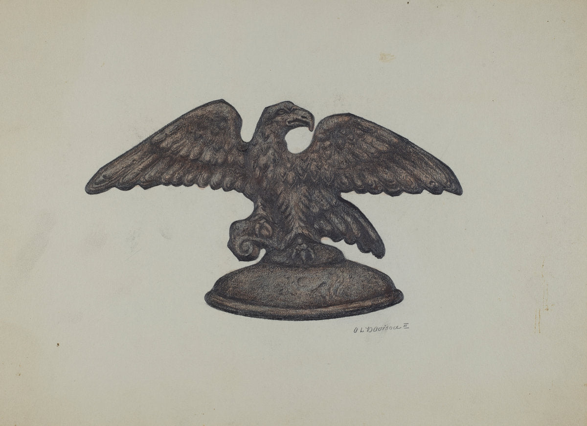 Cast Iron Eagle by Austin L. Davison (American, active c. 1935), 16X12"(A3)Poster Print