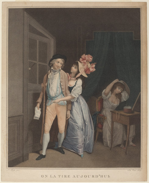 It was pulled today (On la tire aujourd'hui) by Salvatore Tresca after Louis-Léopold Boilly (Italian, probably 1750 - 1815), 16X12"(A3)Poster Print