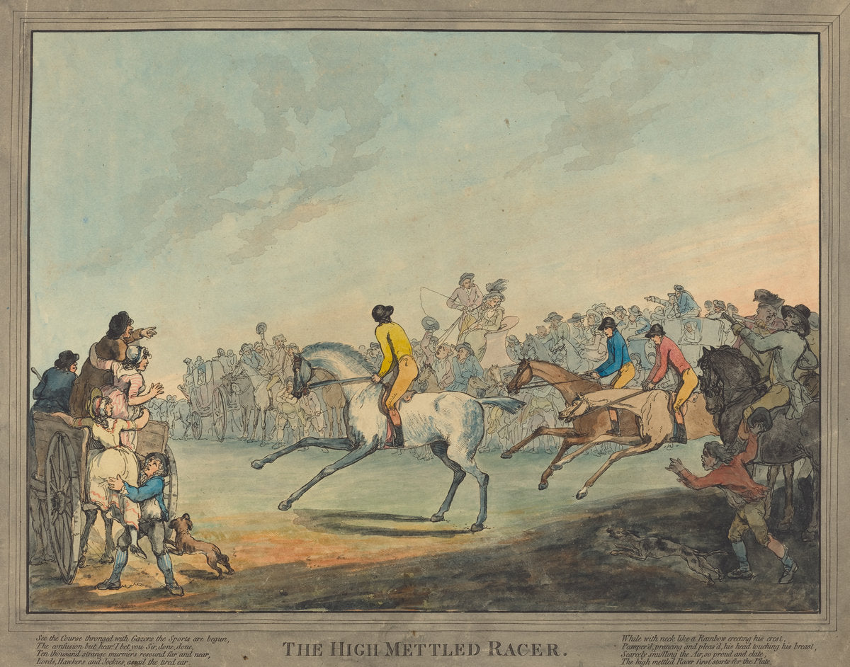 The High-mettled Racer by Thomas Rowlandson (British, 1756 - 1827), 16X12"(A3)Poster Print