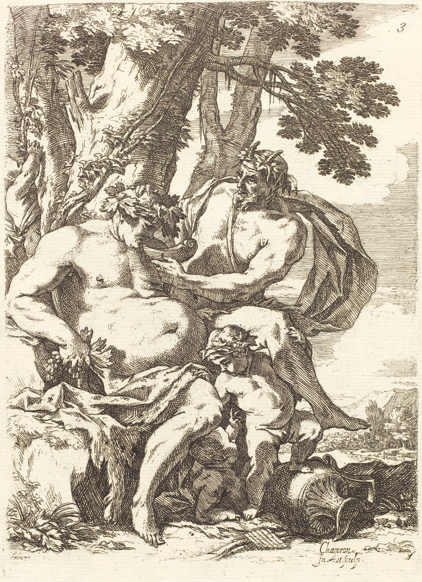 The Elderly Silenus by Nicolas Chapron (French), 16X12"(A3)Poster Print