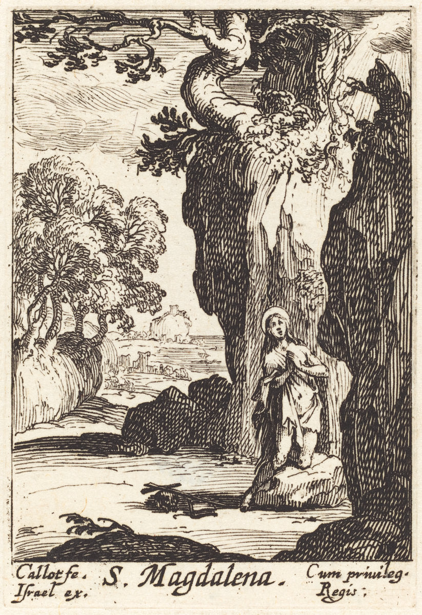 Saint Mary Magdalene by Jacques Callot (French, 1592 - 1635), 16X12"(A3)Poster Print
