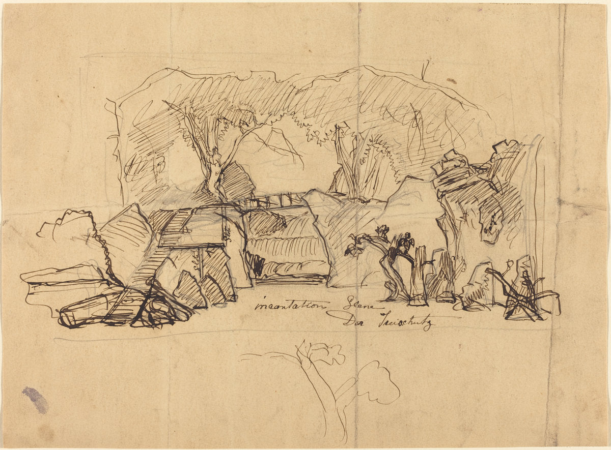 Incantation Scene from "Der Freischutz" by Robert Caney (British, 1847 - 1911), 16X12"(A3)Poster Print