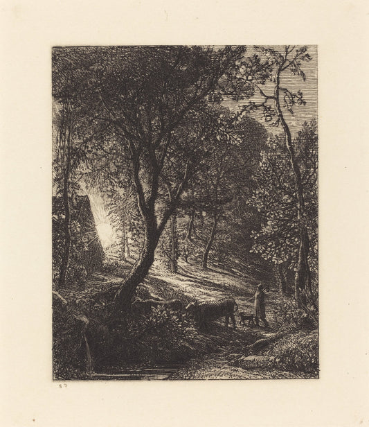 The Herdsman's Cottage by Samuel Palmer (British, 1805 - 1881), 16X12"(A3)Poster Print