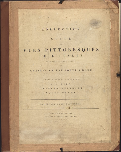 Collection ou Suite de Vues Pittoresques de l'Italie by Johann Christian Reinhart, Albert Christoph Dies and Jacob Wilhelm Mechau (German, 1745 - 1808), 16X12"(A3)Poster Print