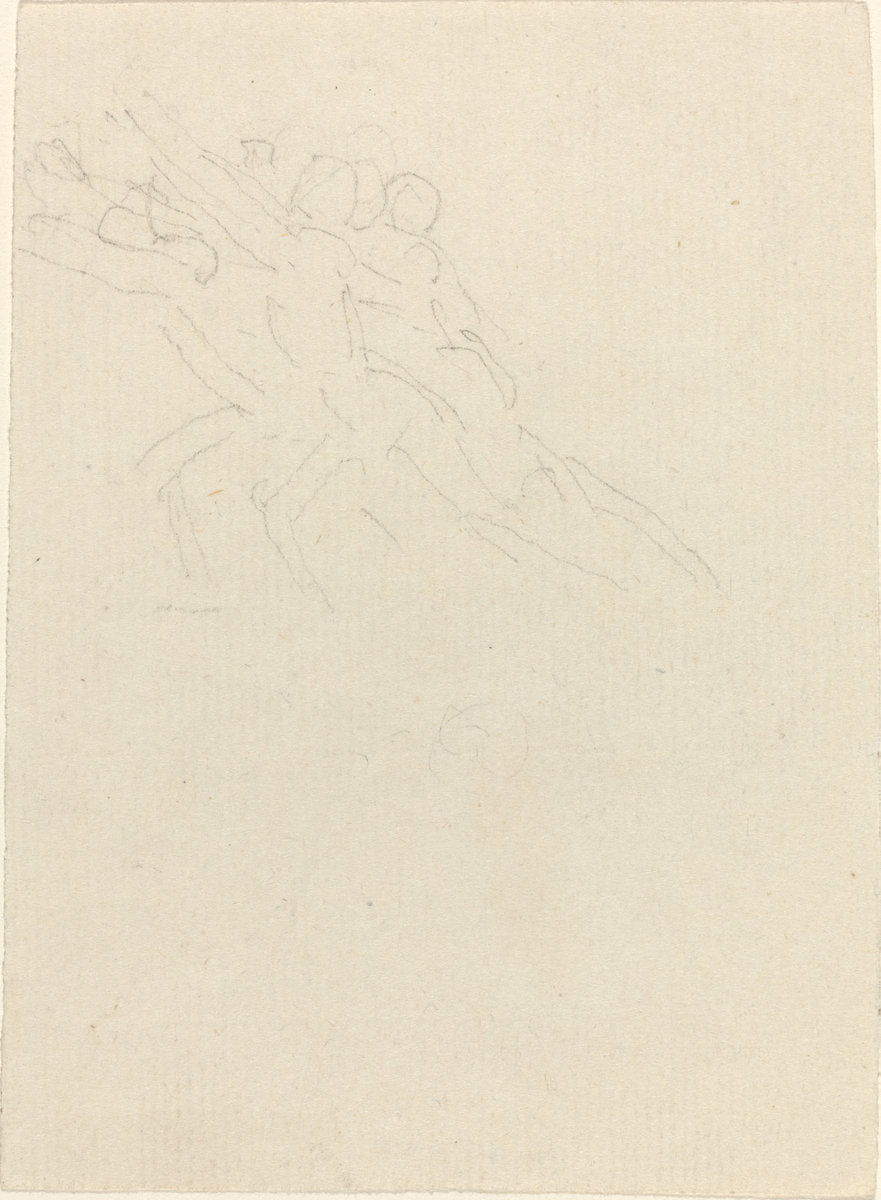 Running Figures with Arms Raised by John Flaxman (British, 1755 - 1826), 16X12"(A3)Poster Print
