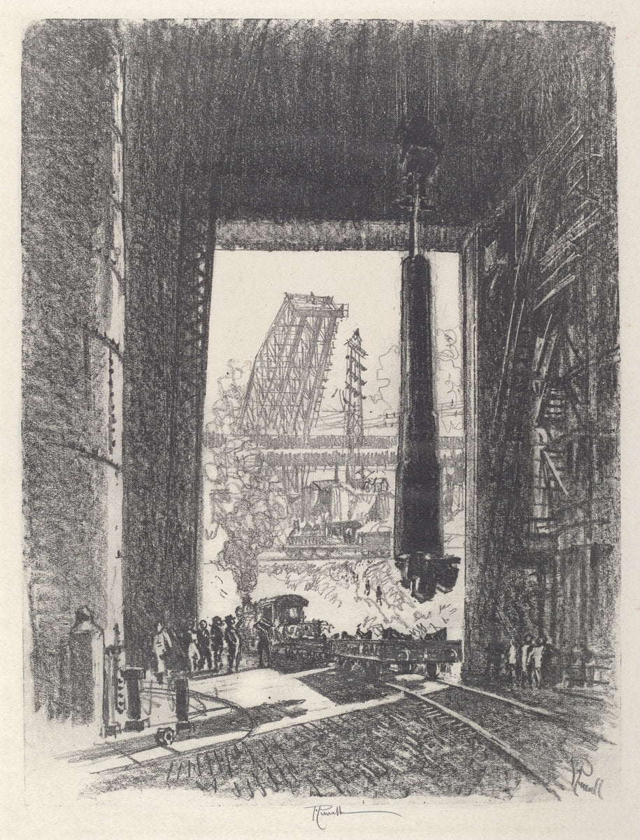 The Gun Pit, No.I by Joseph Pennell (American, 1857 - 1926), 16X12"(A3)Poster Print