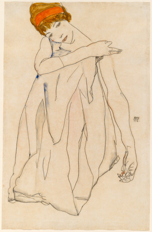 Dancer (Die Tänzerin) by Egon Schiele (Austrian, 1890 - 1918), 16X12"(A3)Poster Print