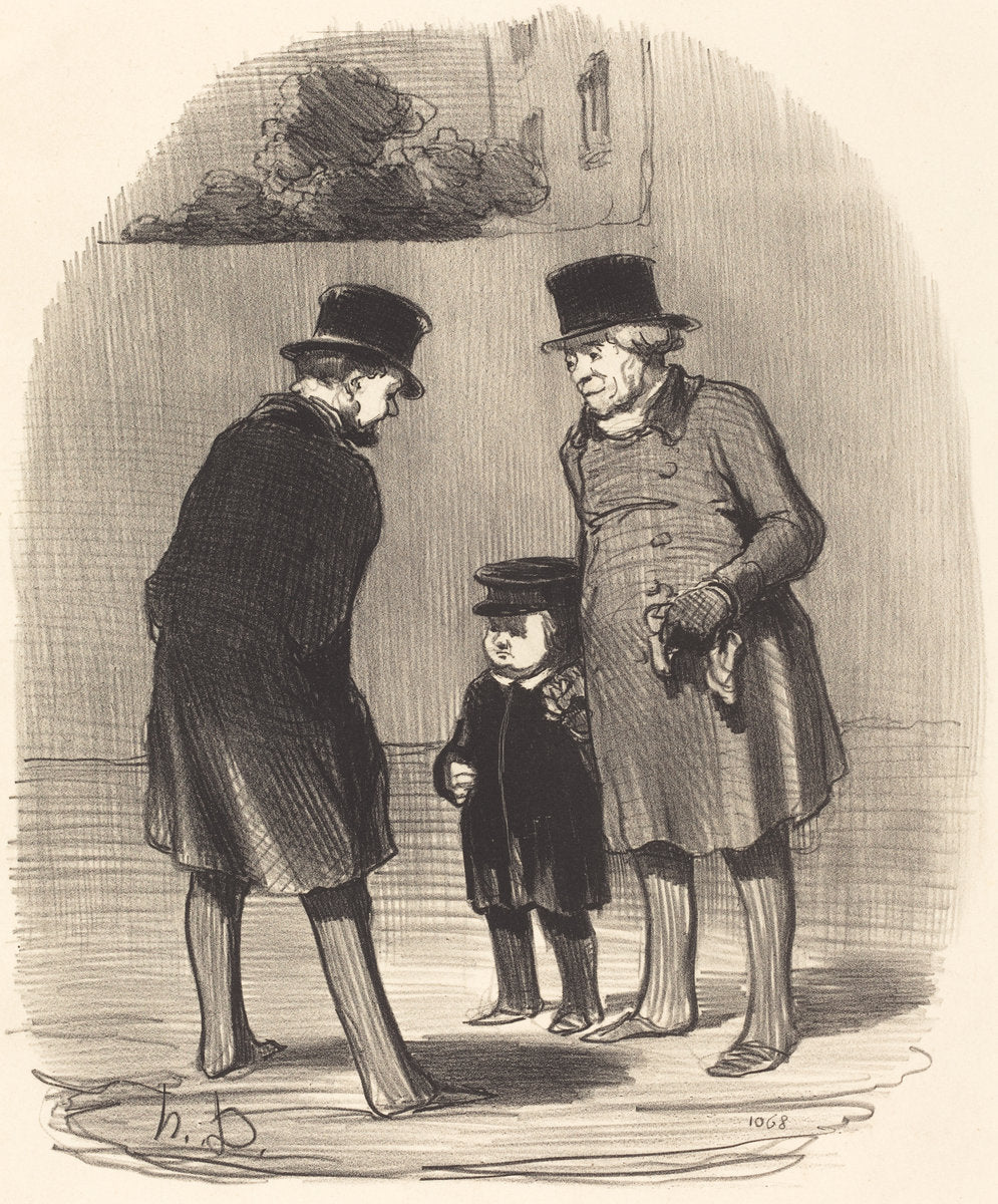 Oui, monsieur Chapuzot... by Honoré Daumier (French, 1808 - 1879), 16X12"(A3)Poster Print