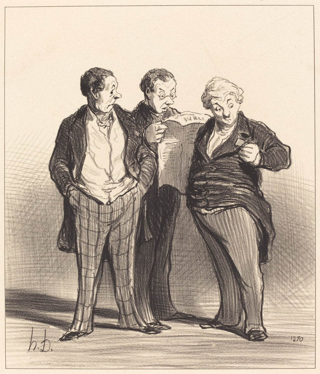 L'Interdiction du port des décorations by Honoré Daumier (French, 1808 - 1879), 16X12"(A3)Poster Print