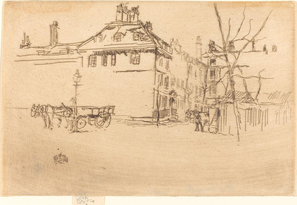 Temple by James McNeill Whistler (American, 1834 - 1903), 16X12"(A3)Poster Print