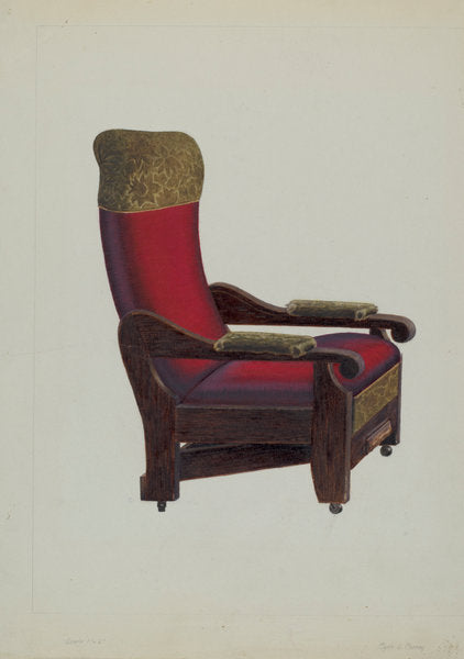 Chair by Clyde L. Cheney (American, active c. 1935), 16X12"(A3)Poster Print