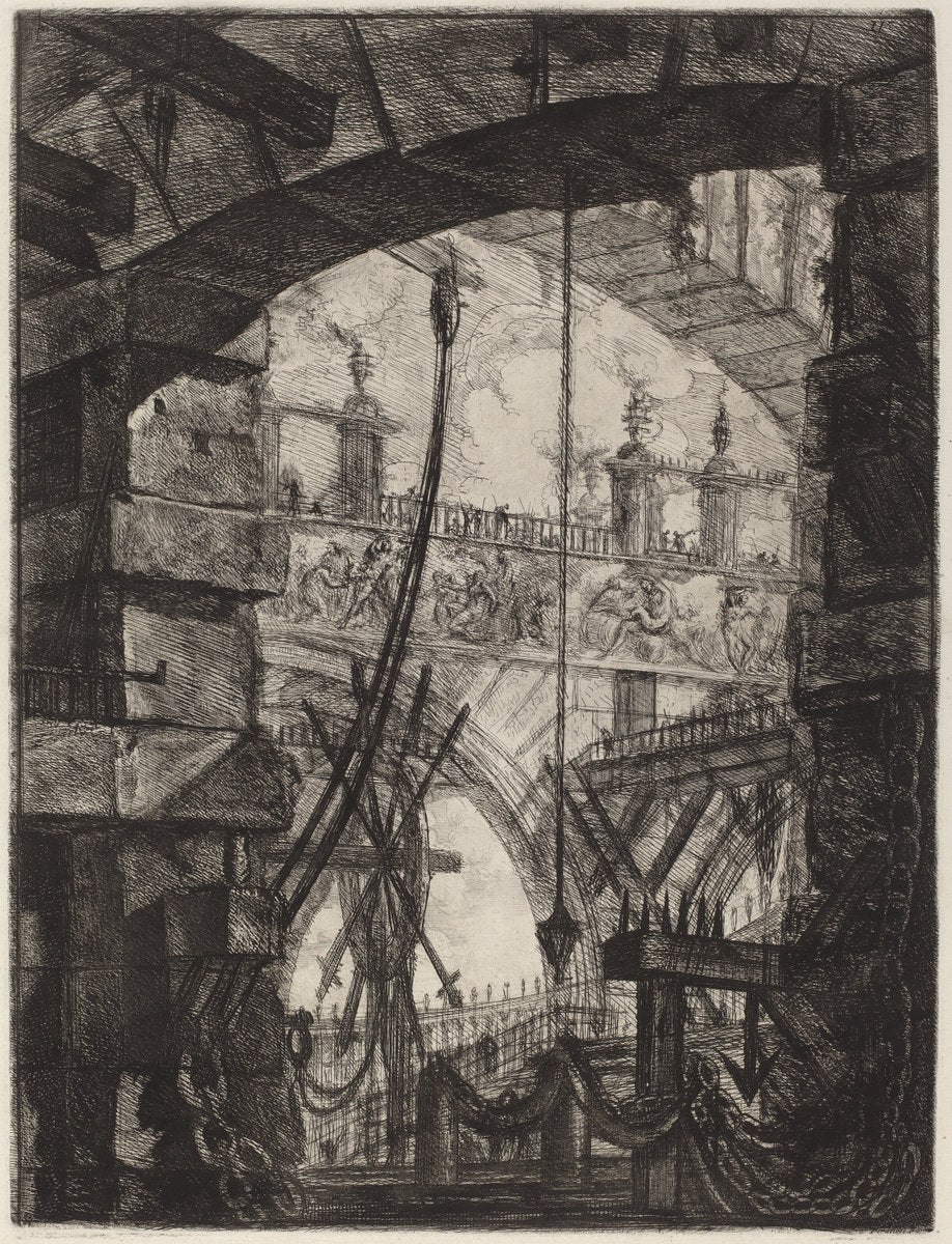 The Grand Piazza by Giovanni Battista Piranesi (Italian, 1720 - 1778), 16X12"(A3)Poster Print