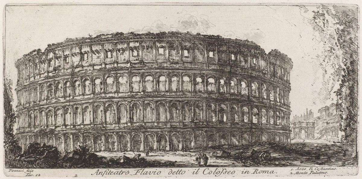 Anfiteatro Flavio detto il Colosseo by Giovanni Battista Piranesi (Italian, 1720 - 1778), 16X12"(A3)Poster Print
