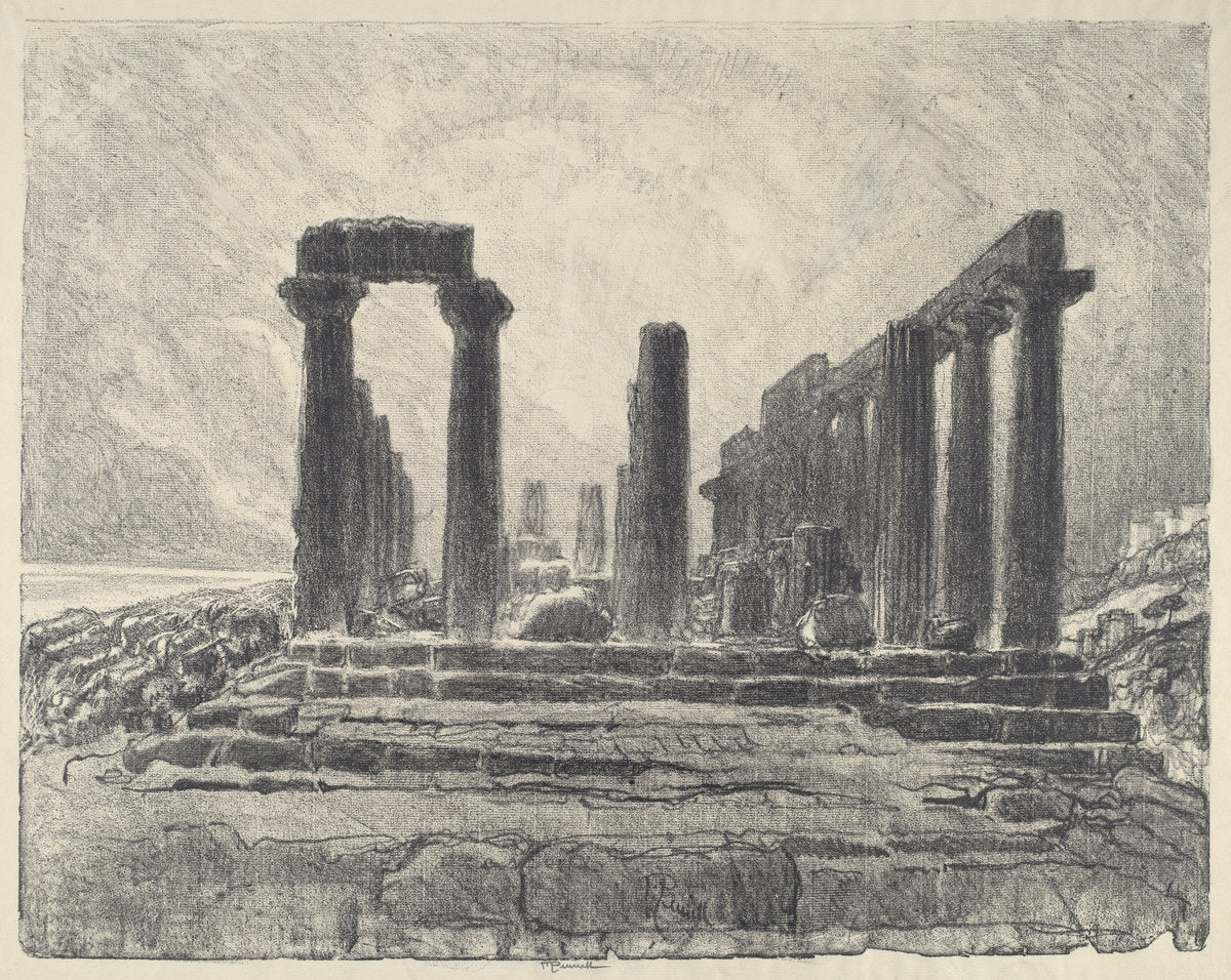 Columns of the Temple of Juno, Girgenti by Joseph Pennell (American, 1857 - 1926), 16X12"(A3)Poster Print