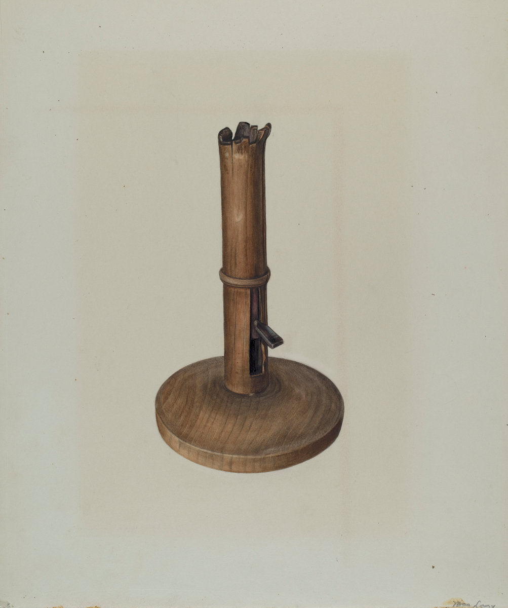 Cherry Candlestick by Mina Lowry (American, 1894 - 1942), 16X12"(A3)Poster Print