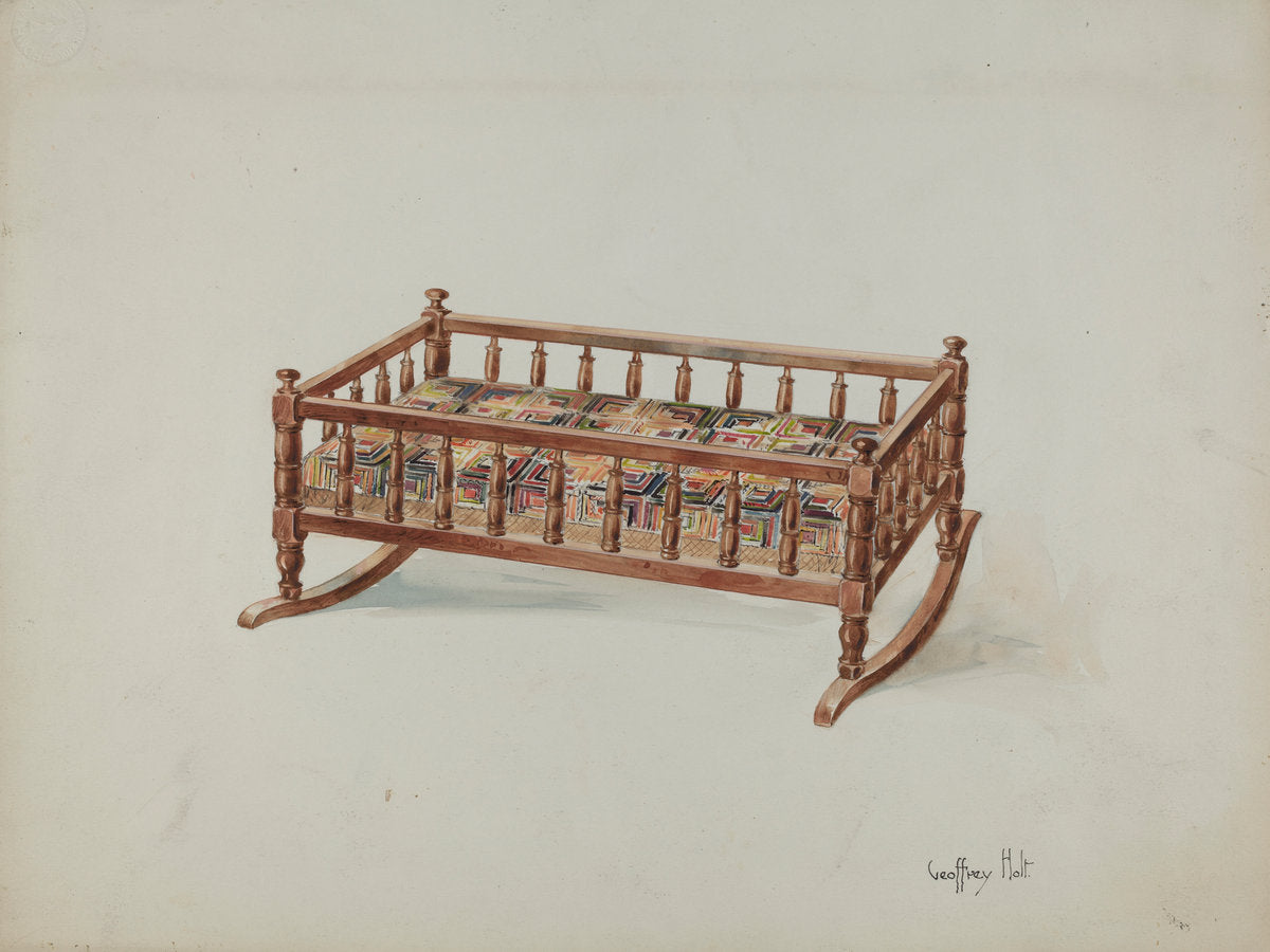 Doll's Cradle by Geoffrey Holt (American, active c. 1935), 16X12"(A3)Poster Print