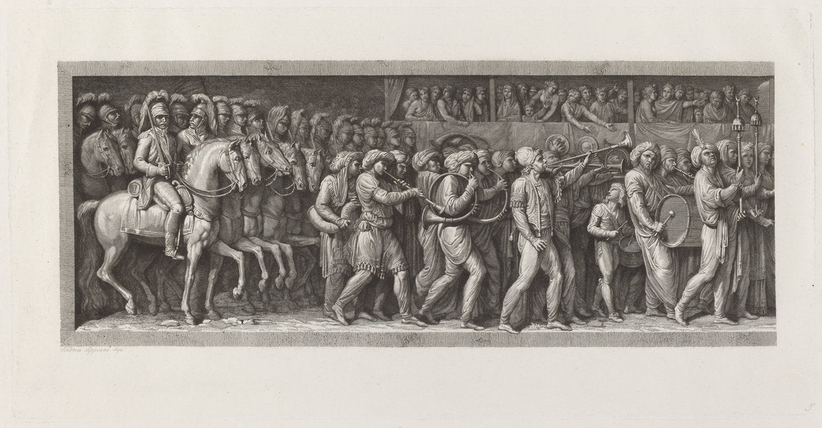 The Entrance of the French into Milan, 15 May 1796 by Giuseppe Rosaspina after Andrea Appiani (Italian, 1765 - 1832), 16X12"(A3)Poster Print