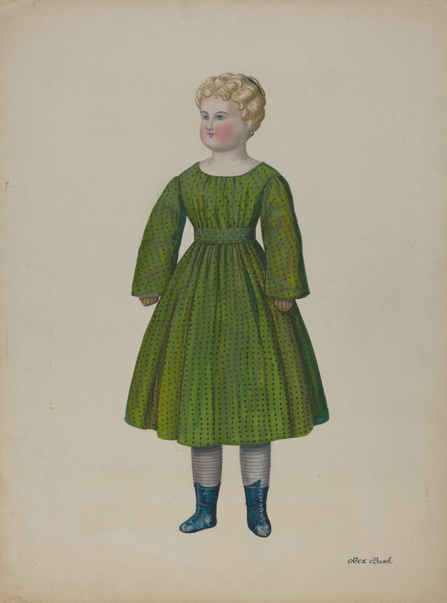 Doll - "Guenevere" by Rex F. Bush (American, active c. 1935), 16X12"(A3)Poster Print