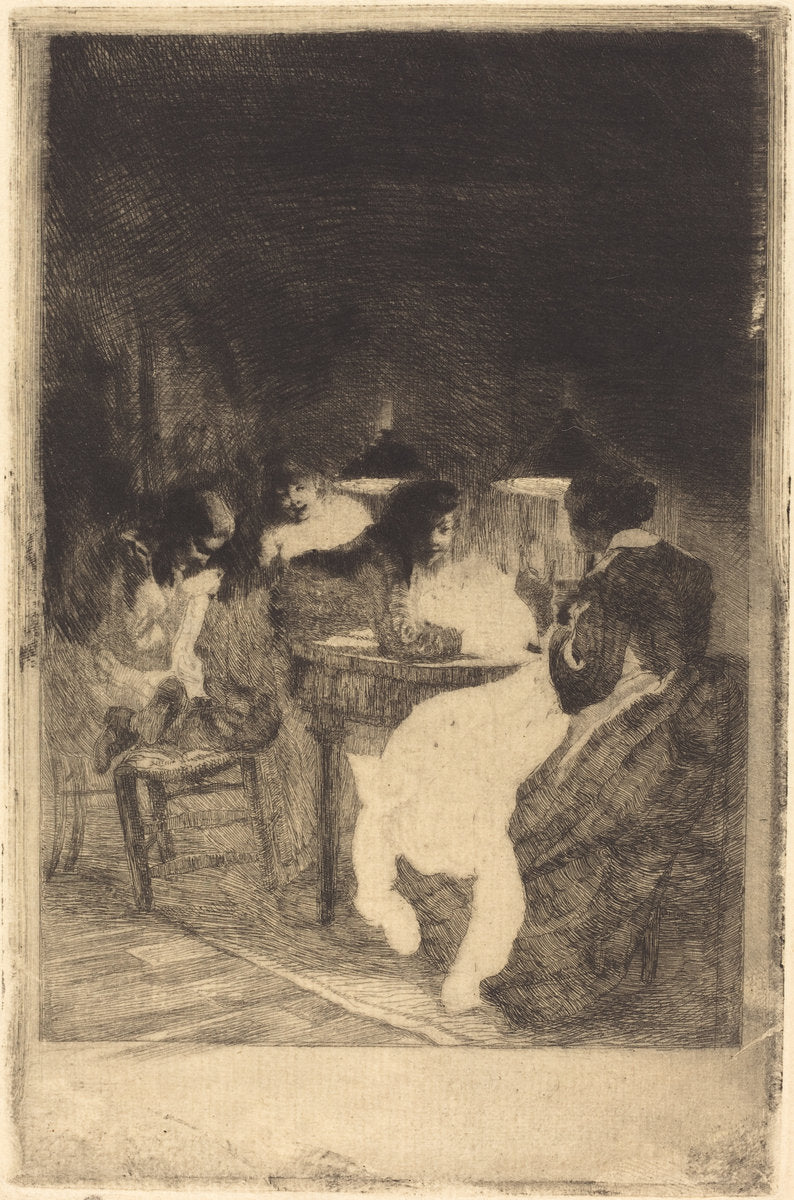 The Childhood of Pierre Clémenceau (L'Enfance de Pierre Clémenceau) by Albert Besnard (French, 1849 - 1934), 16X12"(A3)Poster Print