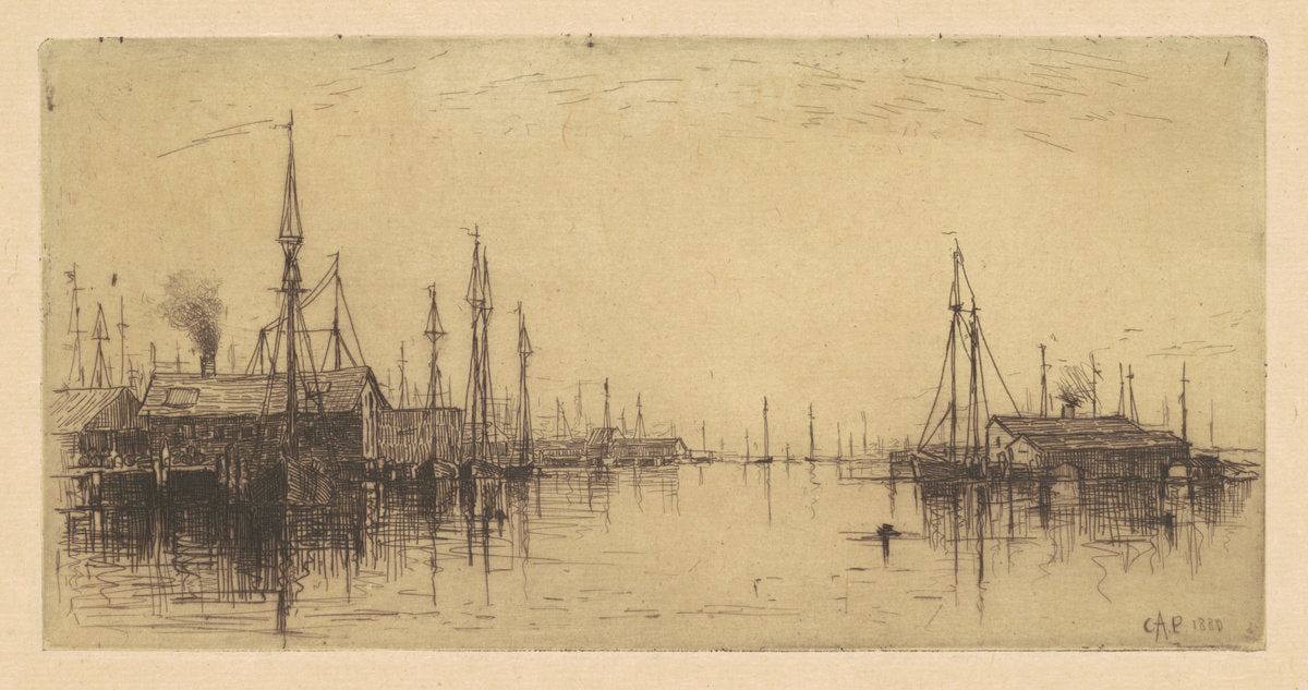 Gloucester Harbor by Charles A. Platt (American, 1861 - 1933), 16X12"(A3)Poster Print