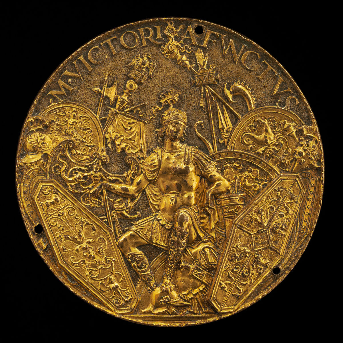 Mars Surrounded by Trophies by Moderno (Veronese, 1467 - 1528), 16X12"(A3)Poster Print