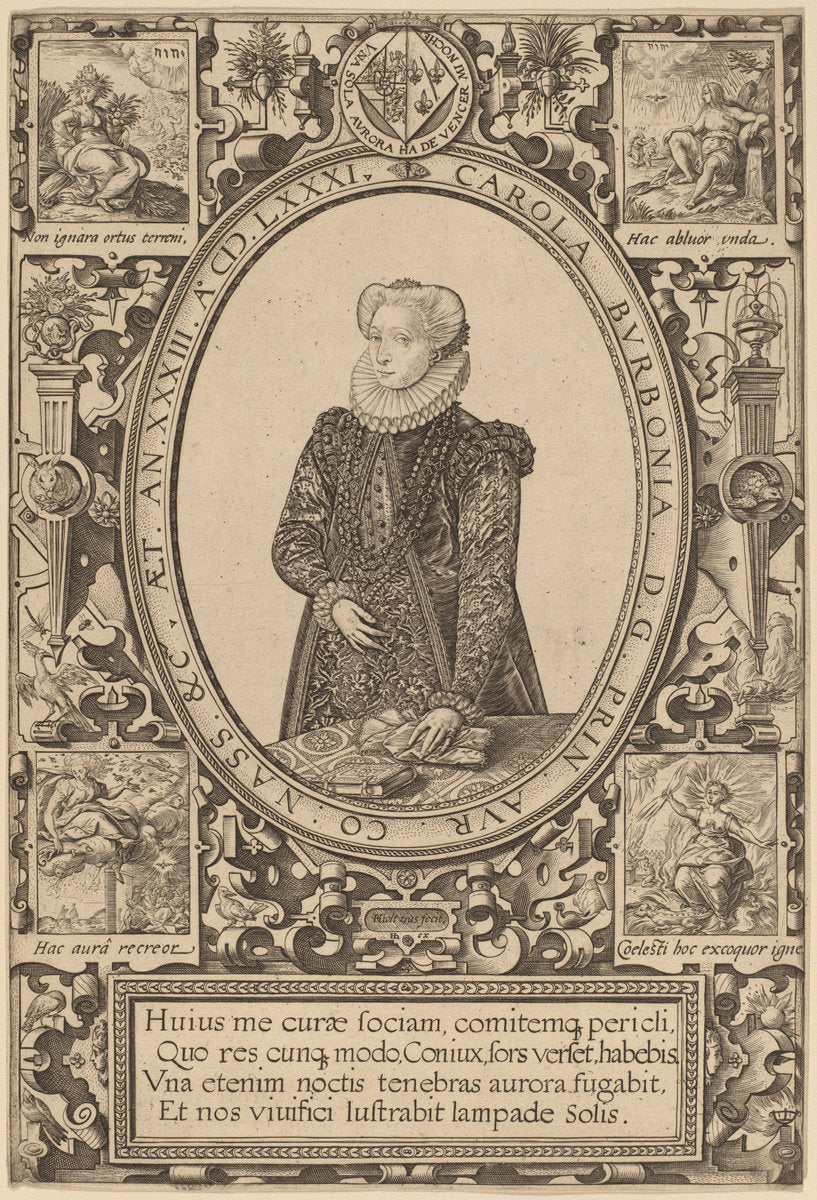 Charlotte of Bourbon by Hendrik Goltzius (Dutch, 1558 - 1617), 16X12"(A3)Poster Print