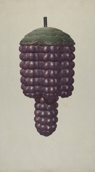 Shop Sign - Grapes by Robert Pohle (American, active c. 1935), 16X12"(A3)Poster Print