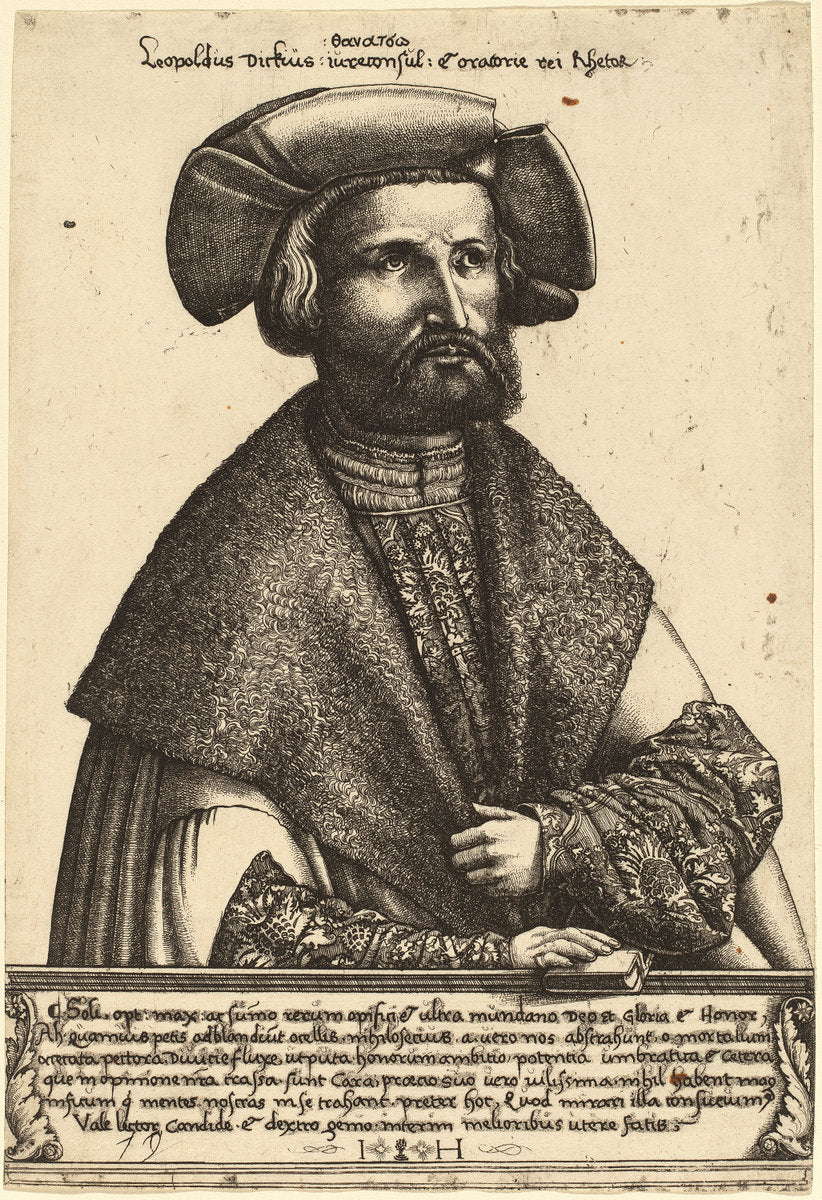 Leopold Dick by Hieronymus Hopfer (German, active c. 1520 - 1550 or after), 16X12"(A3)Poster Print