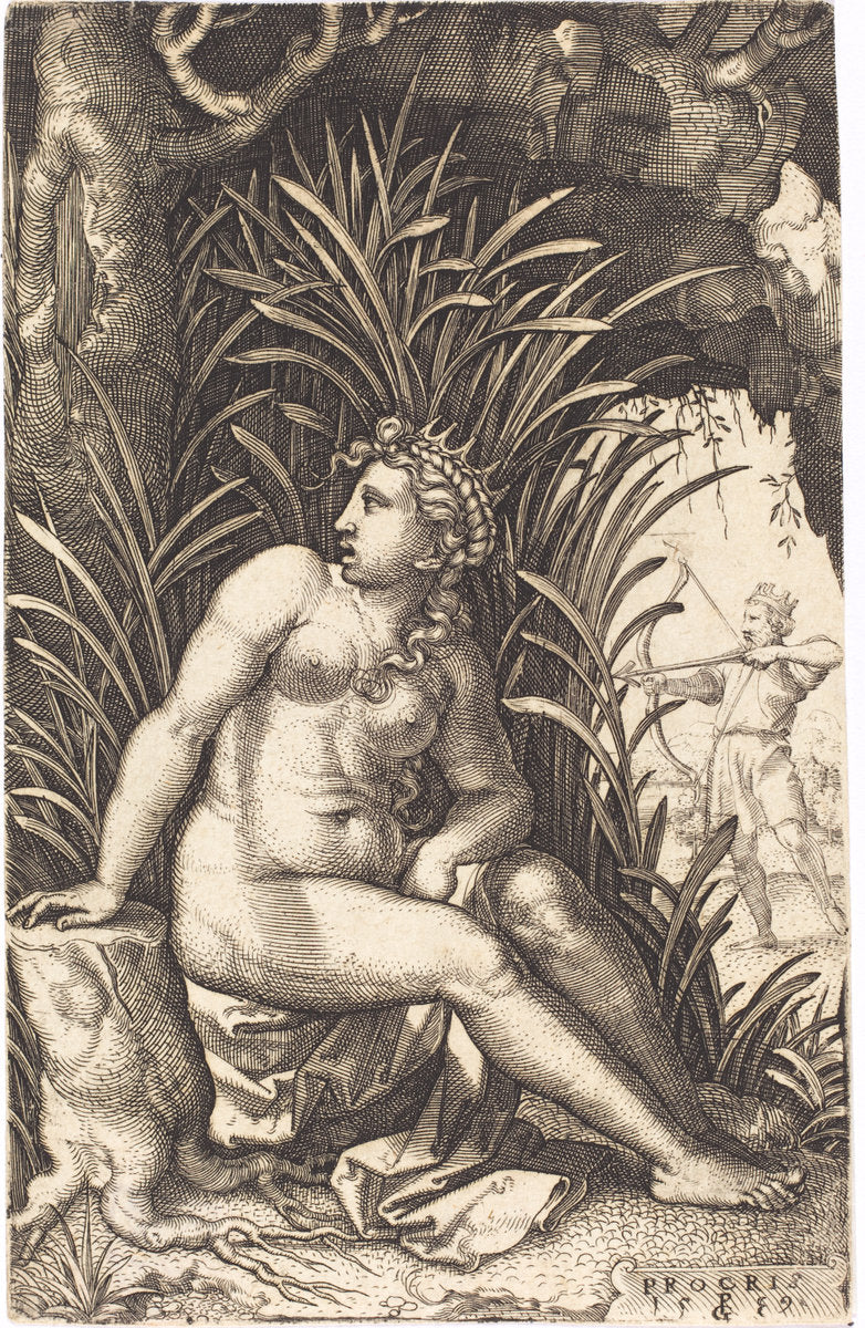 Procris by Georg Pencz (German, c. 1500 - 1550), 16X12"(A3)Poster Print