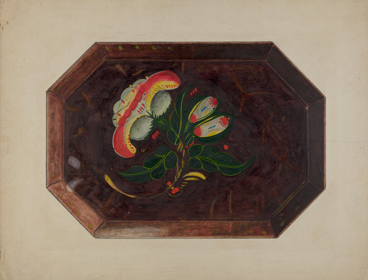 Toleware Tray by Raymond McGough (American, active c. 1935), 16X12"(A3)Poster Print