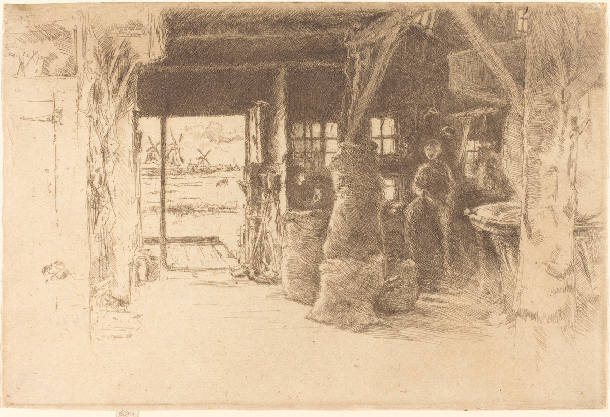 The Mill by James McNeill Whistler (American, 1834 - 1903), 16X12"(A3)Poster Print