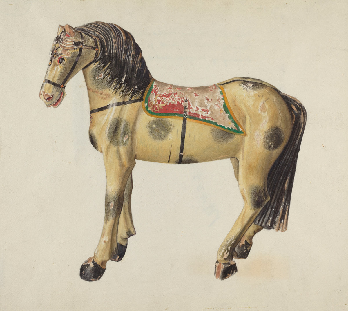 Toy Horse by Elizabeth Moutal (American, active c. 1935), 16X12"(A3)Poster Print