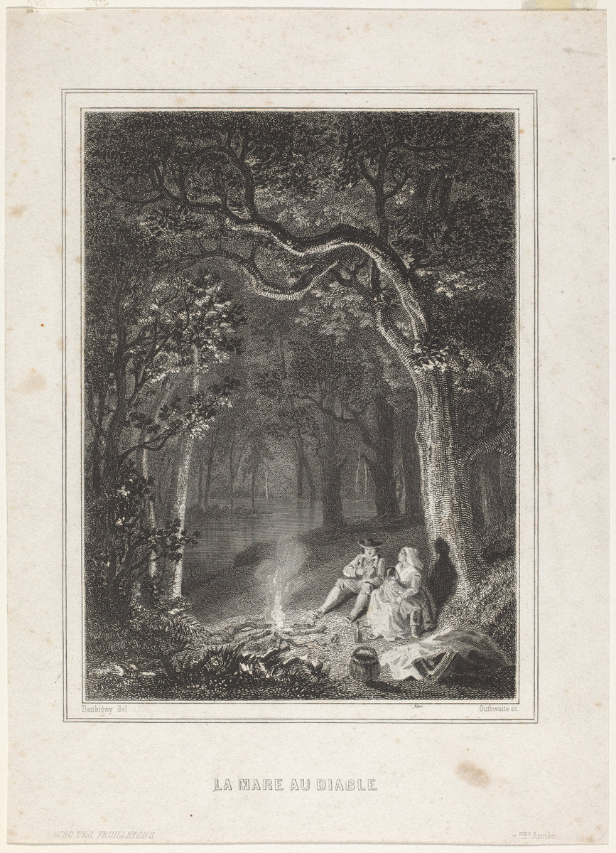 Le Mare au diable by Jean Jacques Outhwaite after Charles-François Daubigny (French, 1815 - 1877), 16X12"(A3)Poster Print