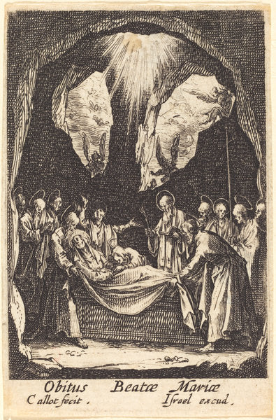 The Burial of the Virgin by Jacques Callot (French, 1592 - 1635), 16X12"(A3)Poster Print