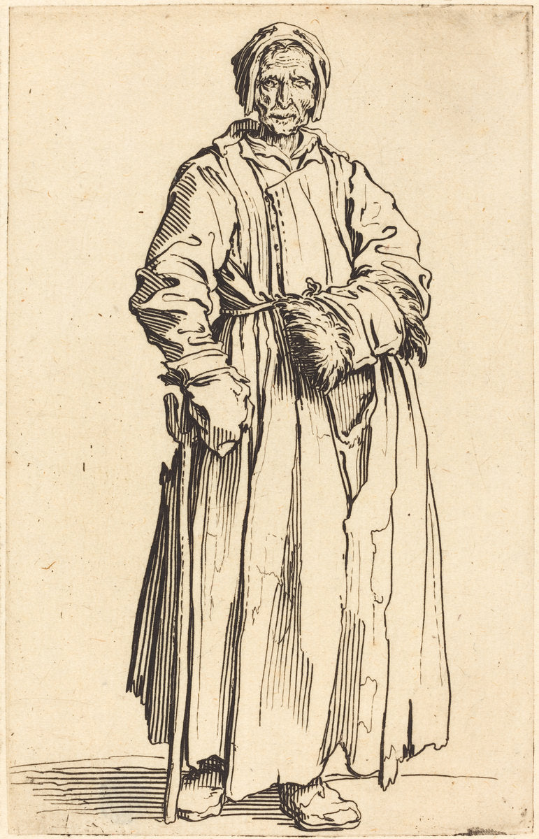 One-Eyed Woman by Jacques Callot (French, 1592 - 1635), 16X12"(A3)Poster Print